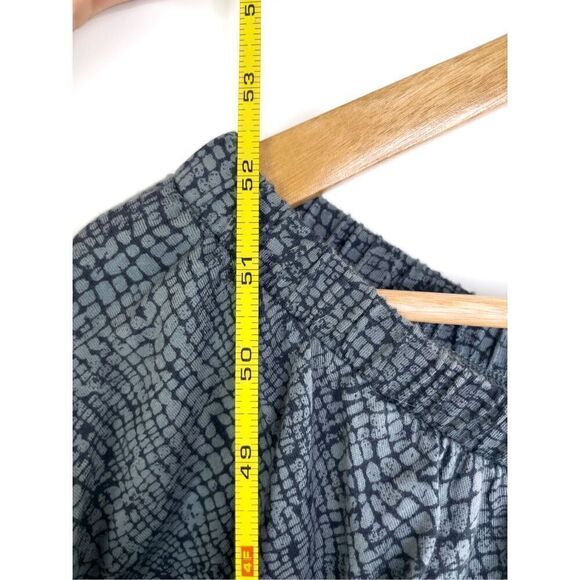 Soft Surroundings Gray Print Long Maxi Off Shoulders Shift Dress Size PM - Picture 6 of 8